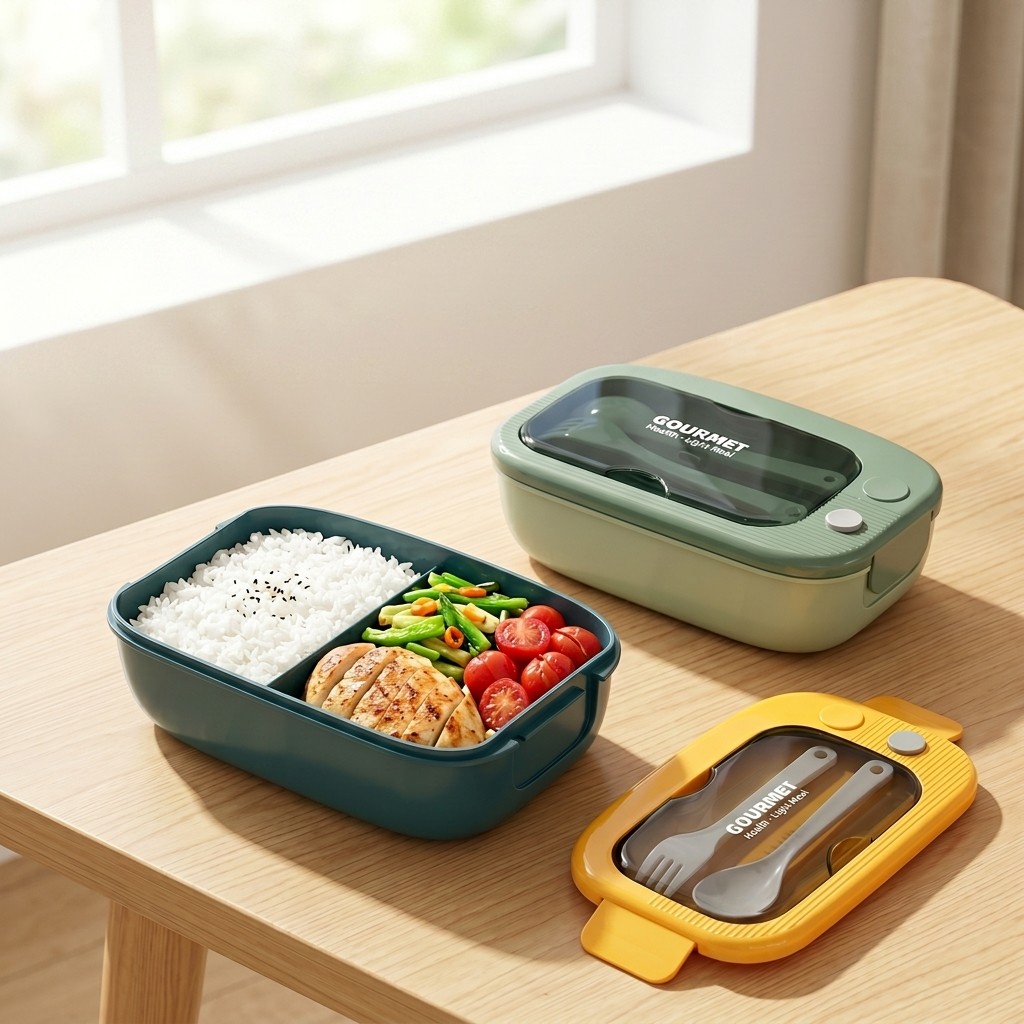 Meal Prep List - Microwavable Plastic Bento Box 2 Compartment