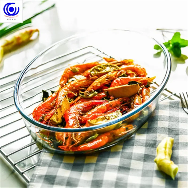 Meal Prep Glass Containers Oven Safe - Large Capacity Toughened Glass Baking Dish