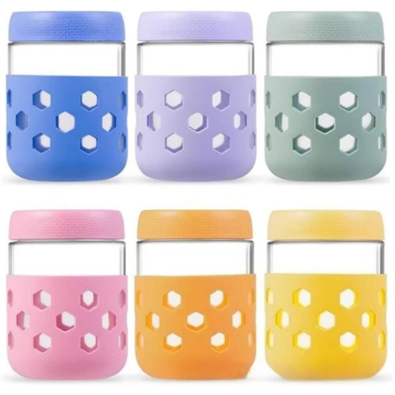 Meal Prep Jars With Lids - ABMH-Glass Jars With Airtight Lids, Overnight