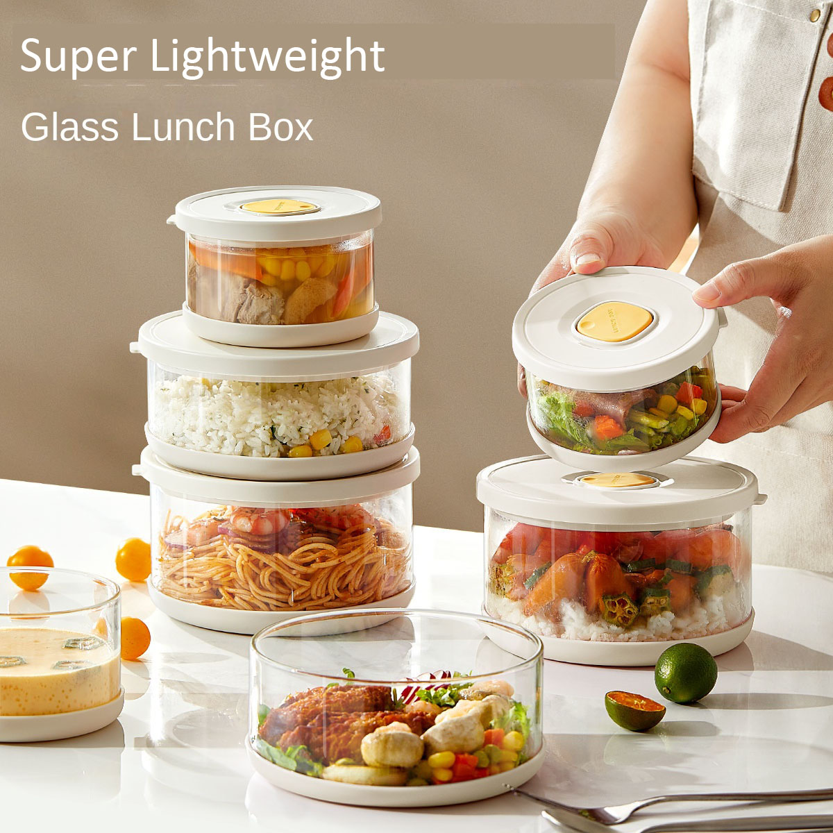 Glass Food Storage Container A - Meal Prep Frozen Food ulasan dan harga