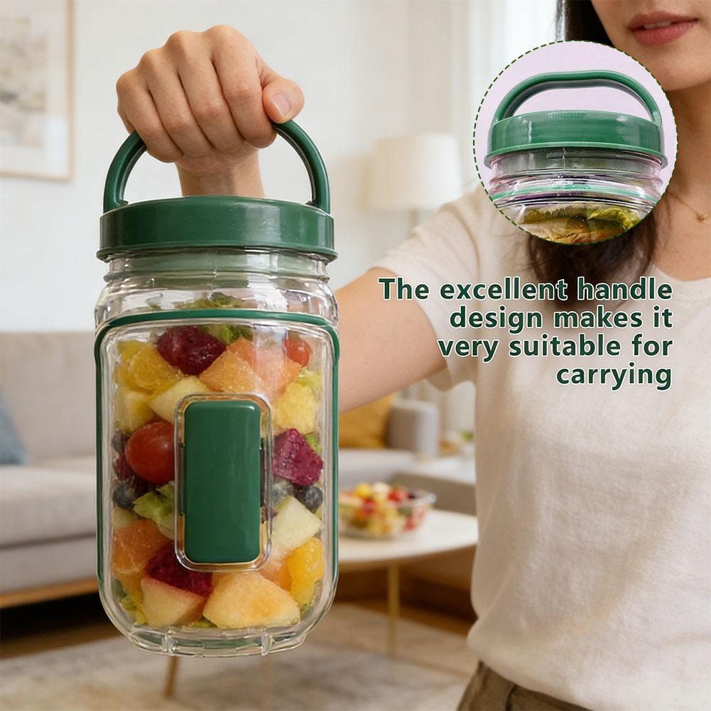 Portable Salad Container Jar w - Meal Prep For Office ulasan dan harga