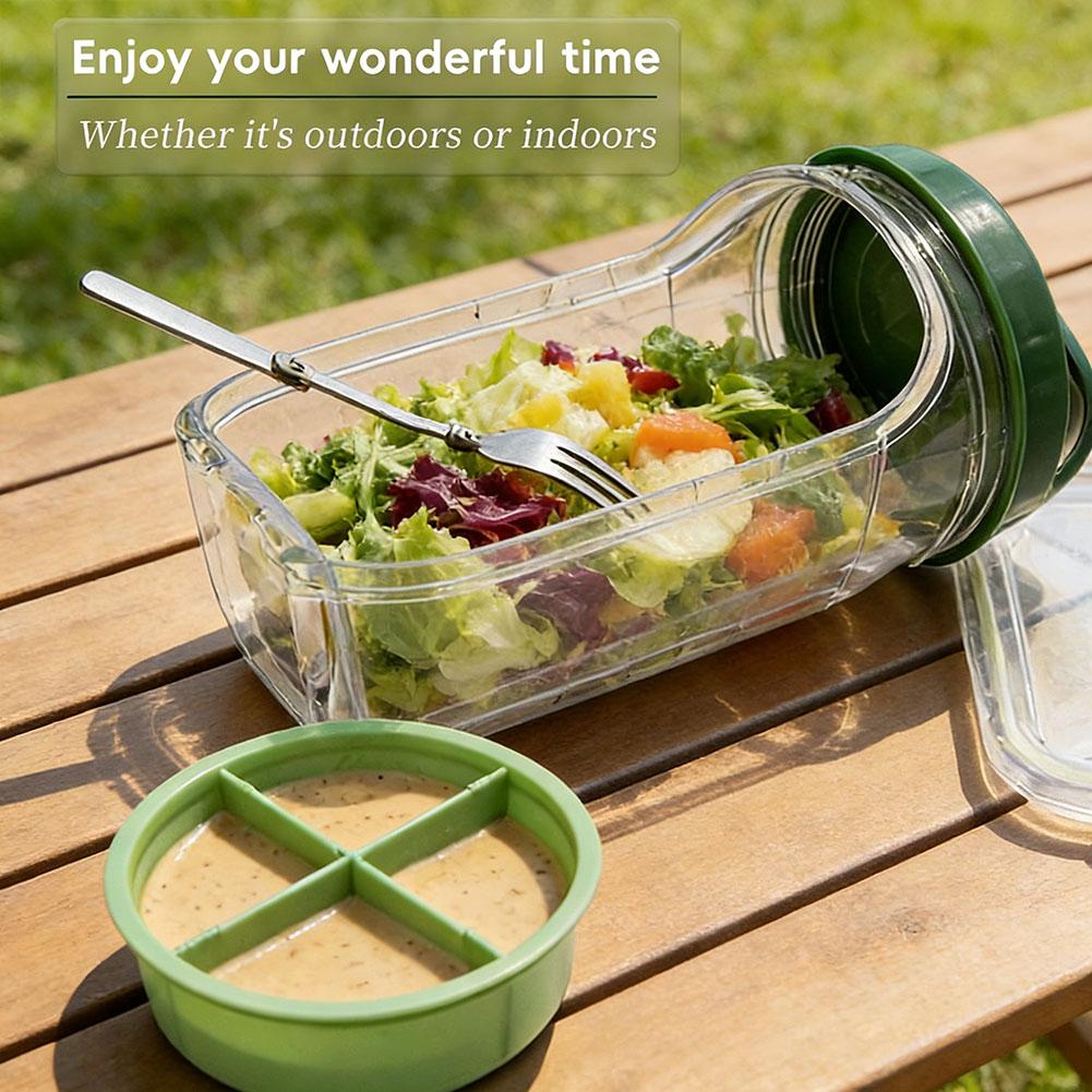 Portable Salad Container Jar w - Meal Prep For Office ulasan dan harga