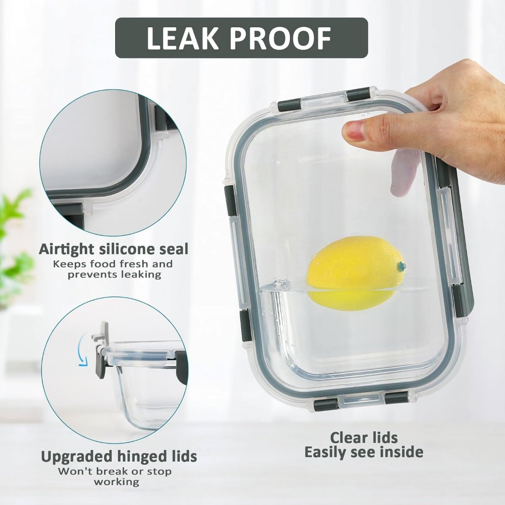 10-Pack 22oz Glass Meal Prep C - Meal Prep Oven Safe Containers ulasan dan harga