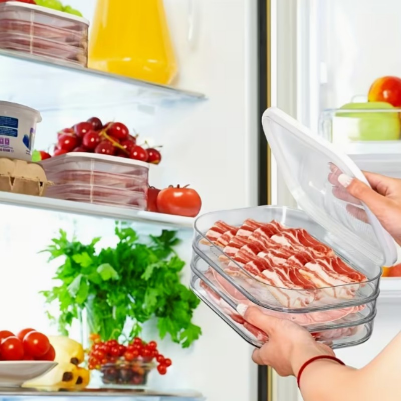 Meat Container for Fridge Baco - Meal Prep Jars With Lids ulasan dan harga