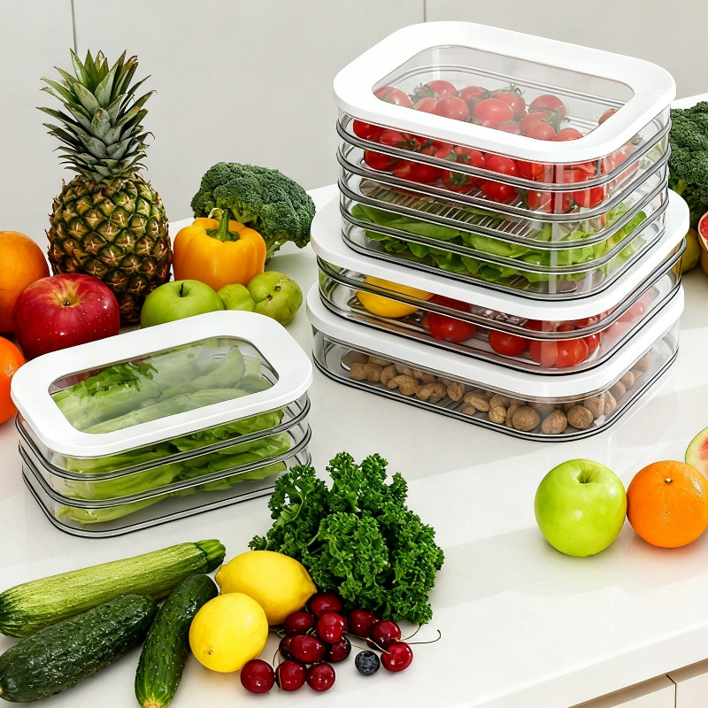 Meat Container for Fridge Baco - Meal Prep Jars With Lids ulasan dan harga