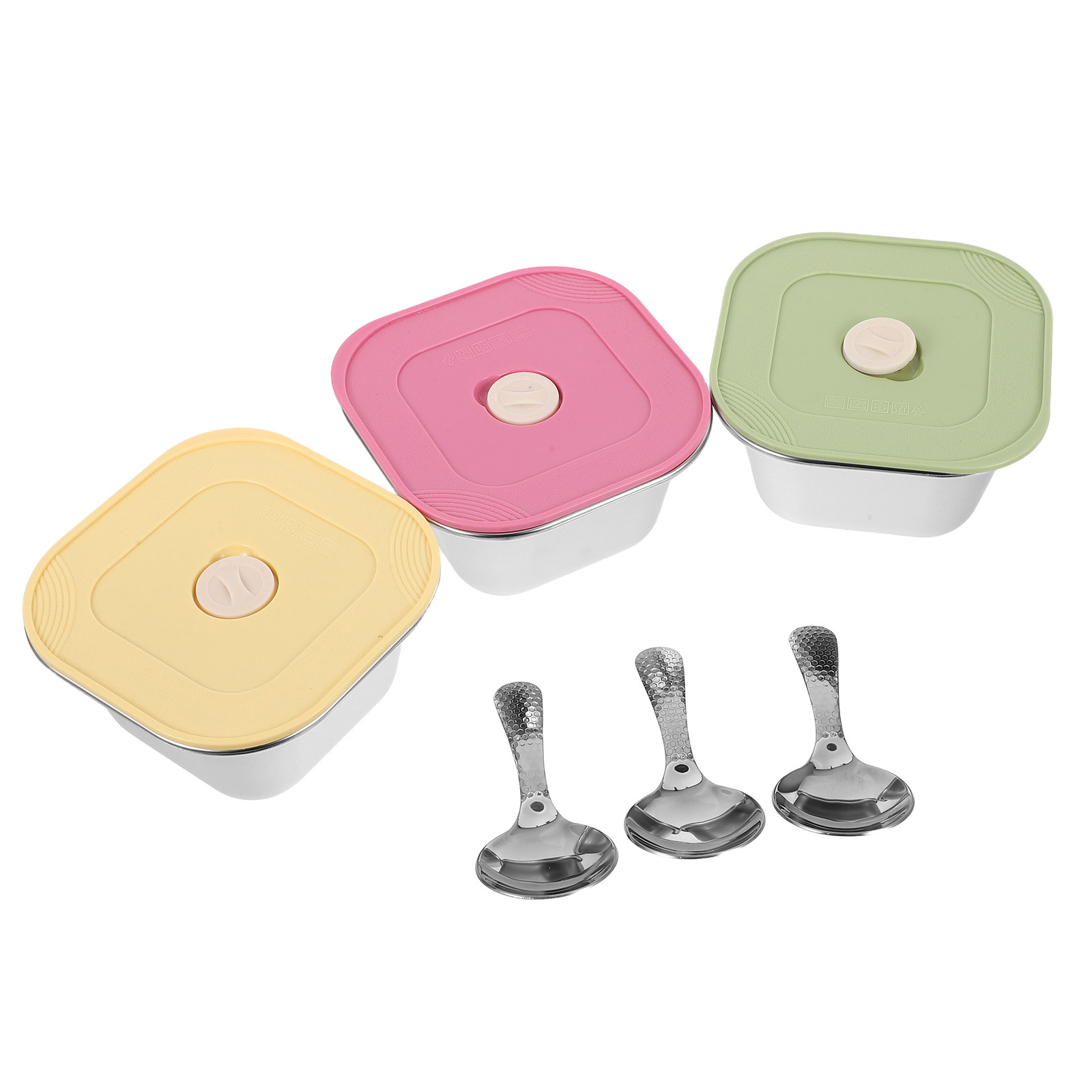 3Pcs Stainless Steel Snack Con - Meal Prep Jars With Lids ulasan dan harga