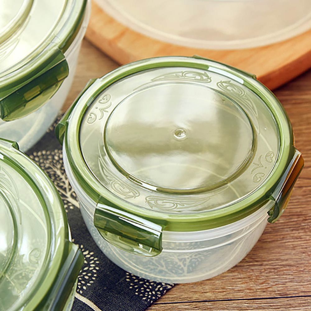 1/4Pcs Safe Plastic Round Stor - Meal Prep Glass Containers Oven Safe ulasan dan harga