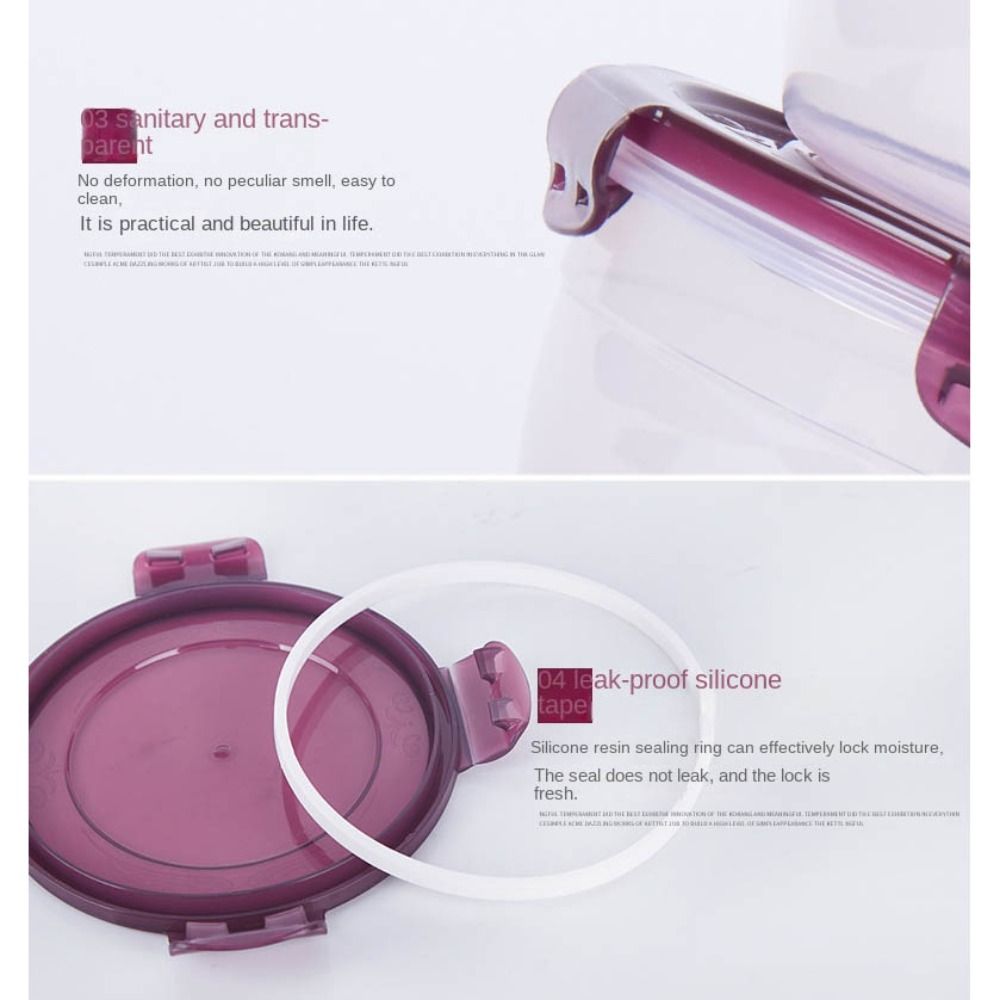 1/4Pcs Safe Plastic Round Stor - Meal Prep Glass Containers Oven Safe ulasan dan harga