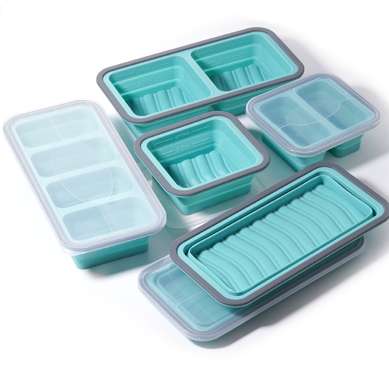 Silicone Freezer Tray with Lid - Meal Prep Oven Safe Containers ulasan dan harga