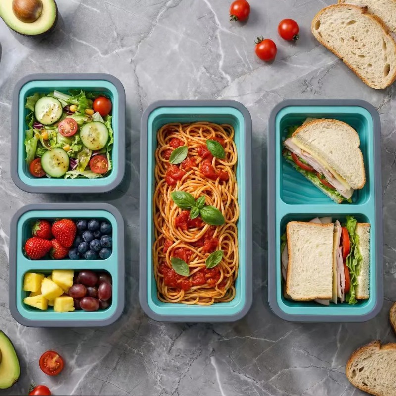 Silicone Freezer Tray with Lid - Meal Prep Oven Safe Containers ulasan dan harga