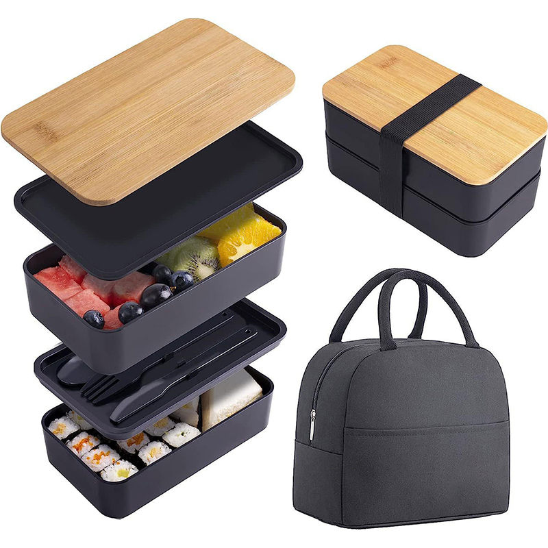 Stackable Bento Box with Utens - Meal Prep Fit ulasan dan harga