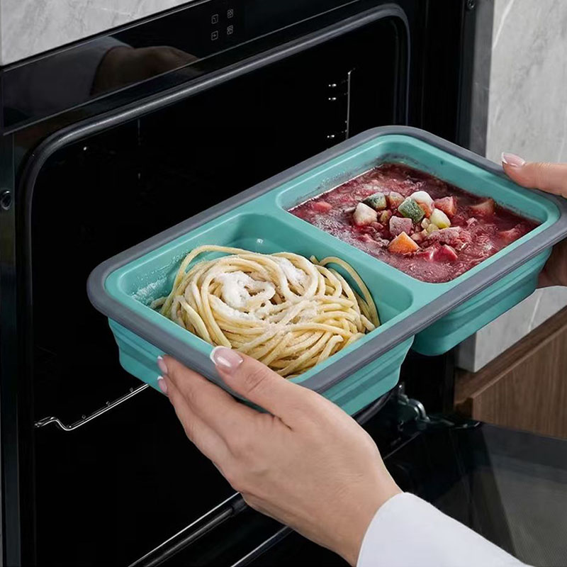 Silicone Freezer Tray with Lid - Meal Prep Oven Safe Containers ulasan dan harga