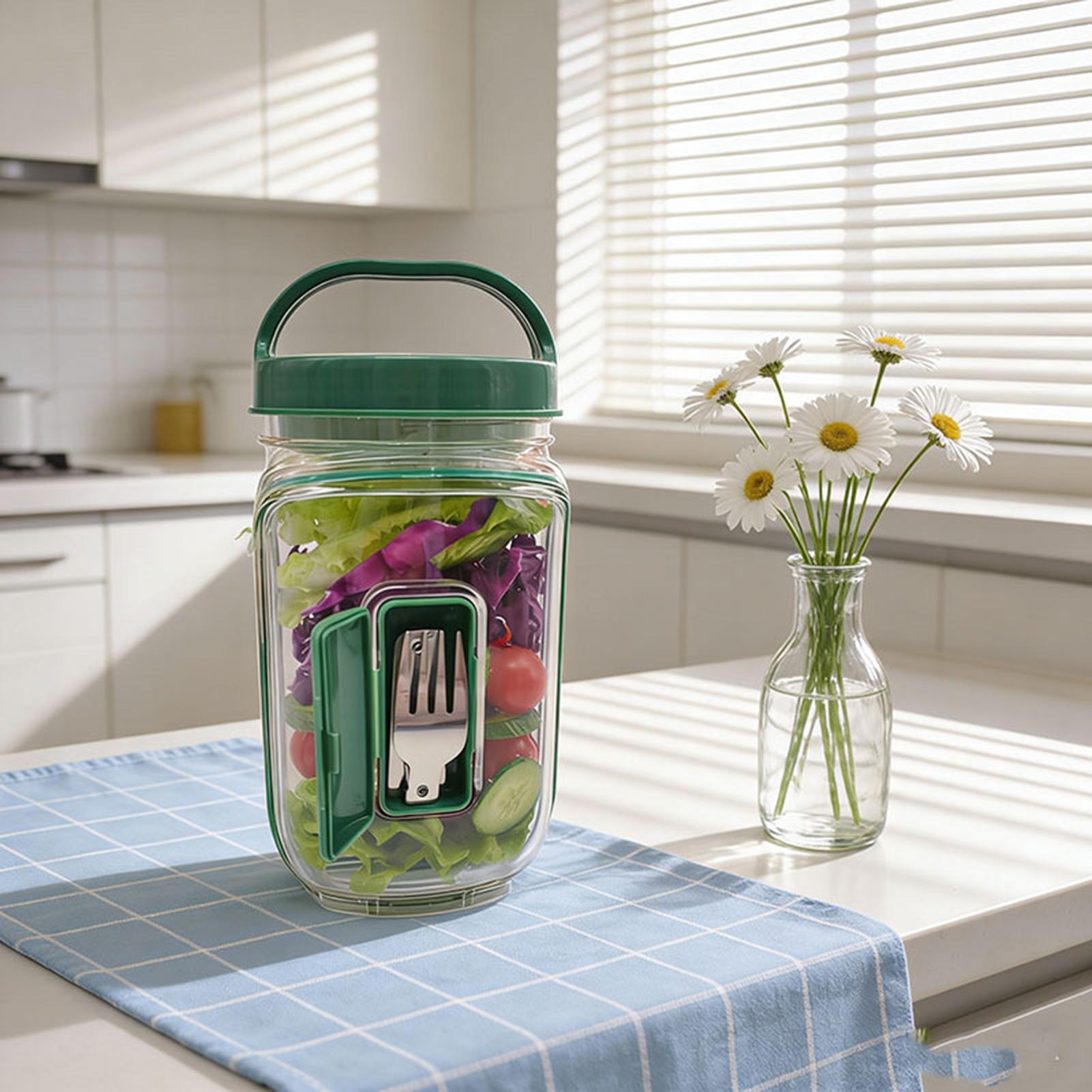 Salad Jar with Side Opening 10 - Meal Prep Gym ulasan dan harga