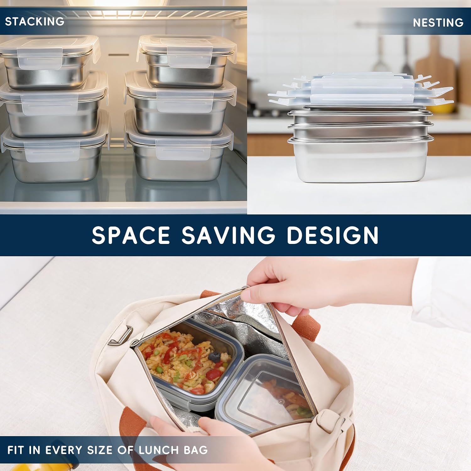 10PCS 304 Stainless Steel Food - Meal Prep Oven Safe Containers ulasan dan harga