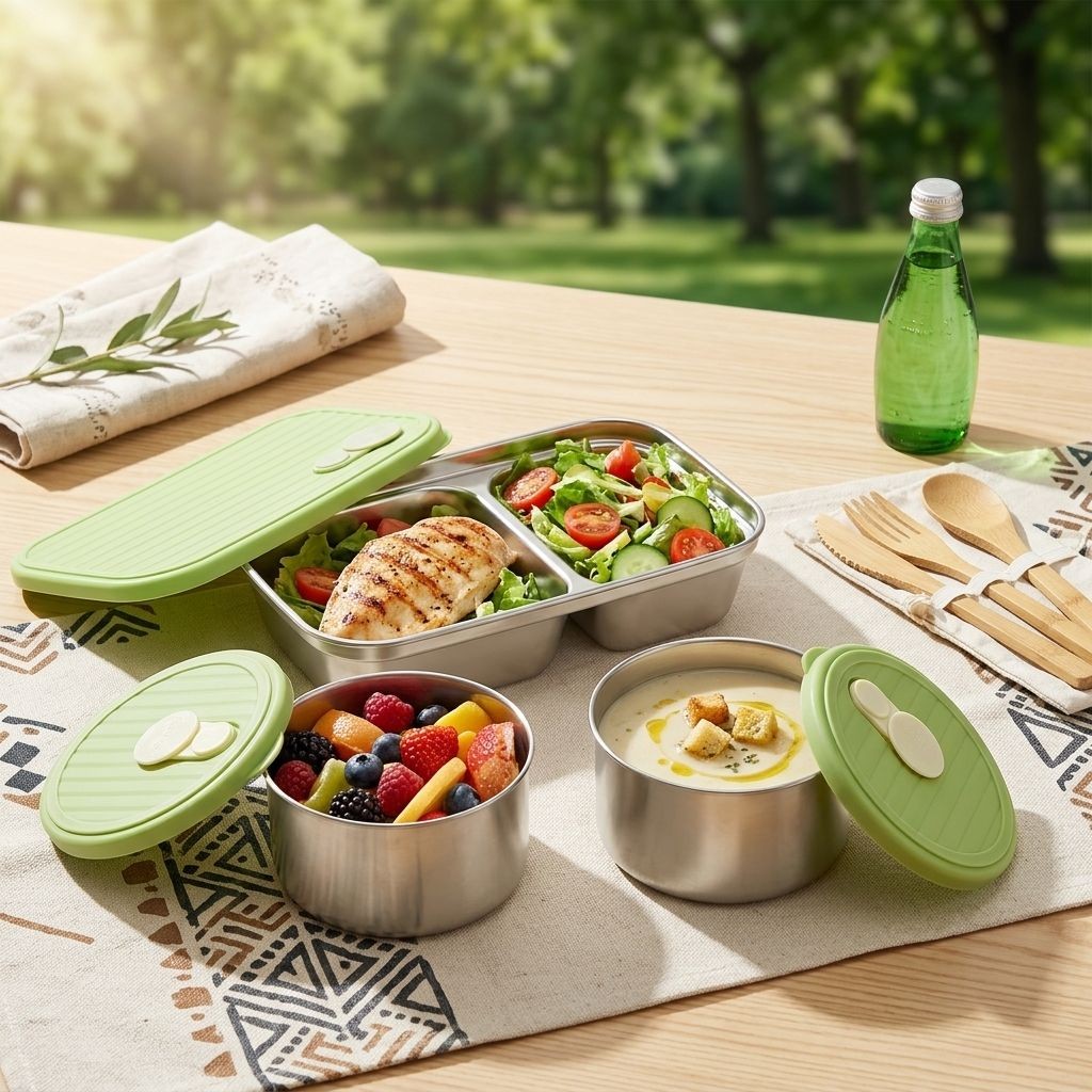 Microwave Safe 304 Stainless S - Meal Prep Kinder ulasan dan harga