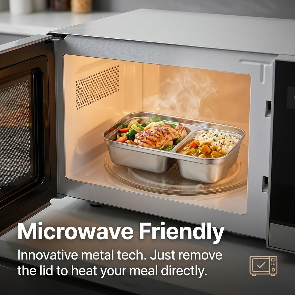 Microwave Safe 304 Stainless S - Meal Prep Kinder ulasan dan harga