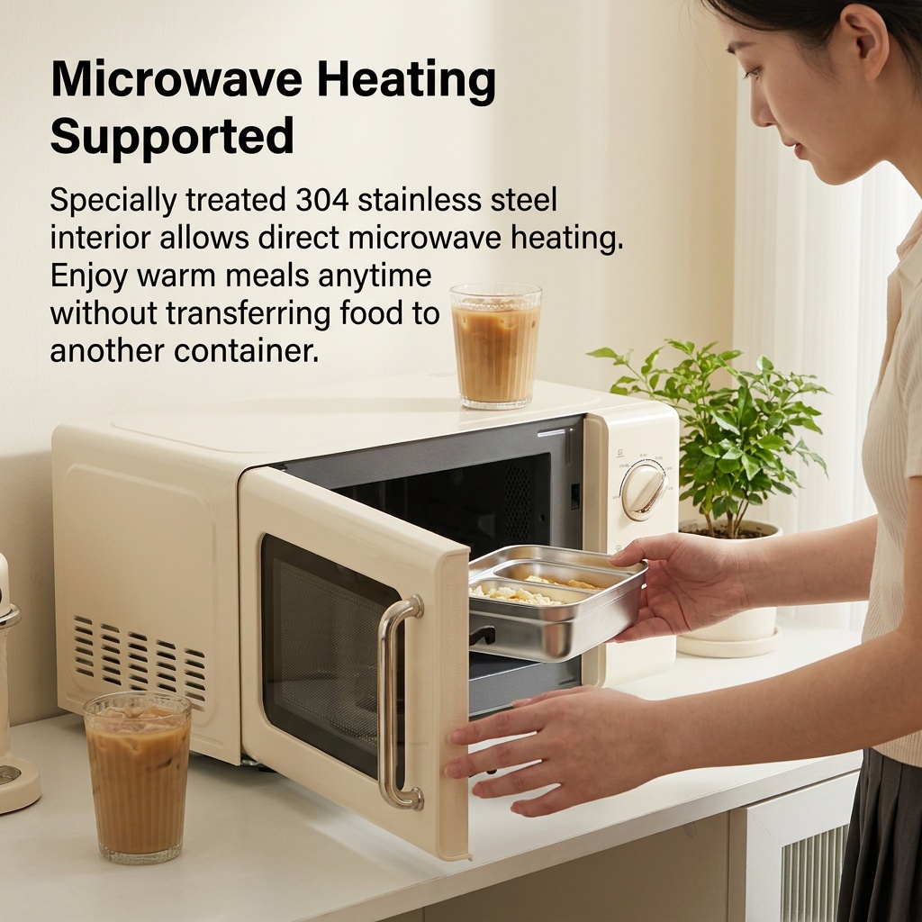 Microwave Safe 304 Stainless S - Meal Prep Kinder ulasan dan harga