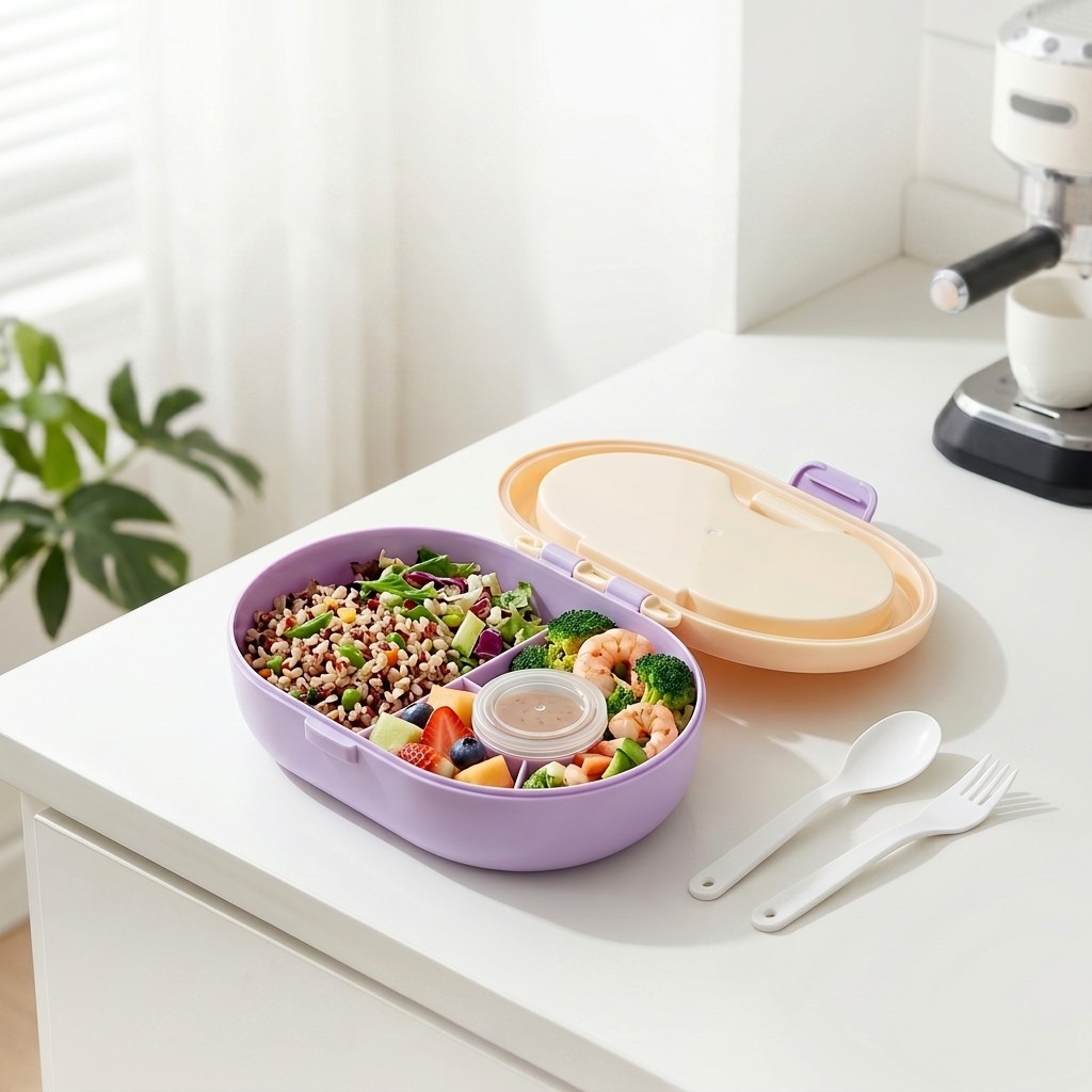 Portable Plastic Bento Lunch B - Meal Prep Kinder ulasan dan harga