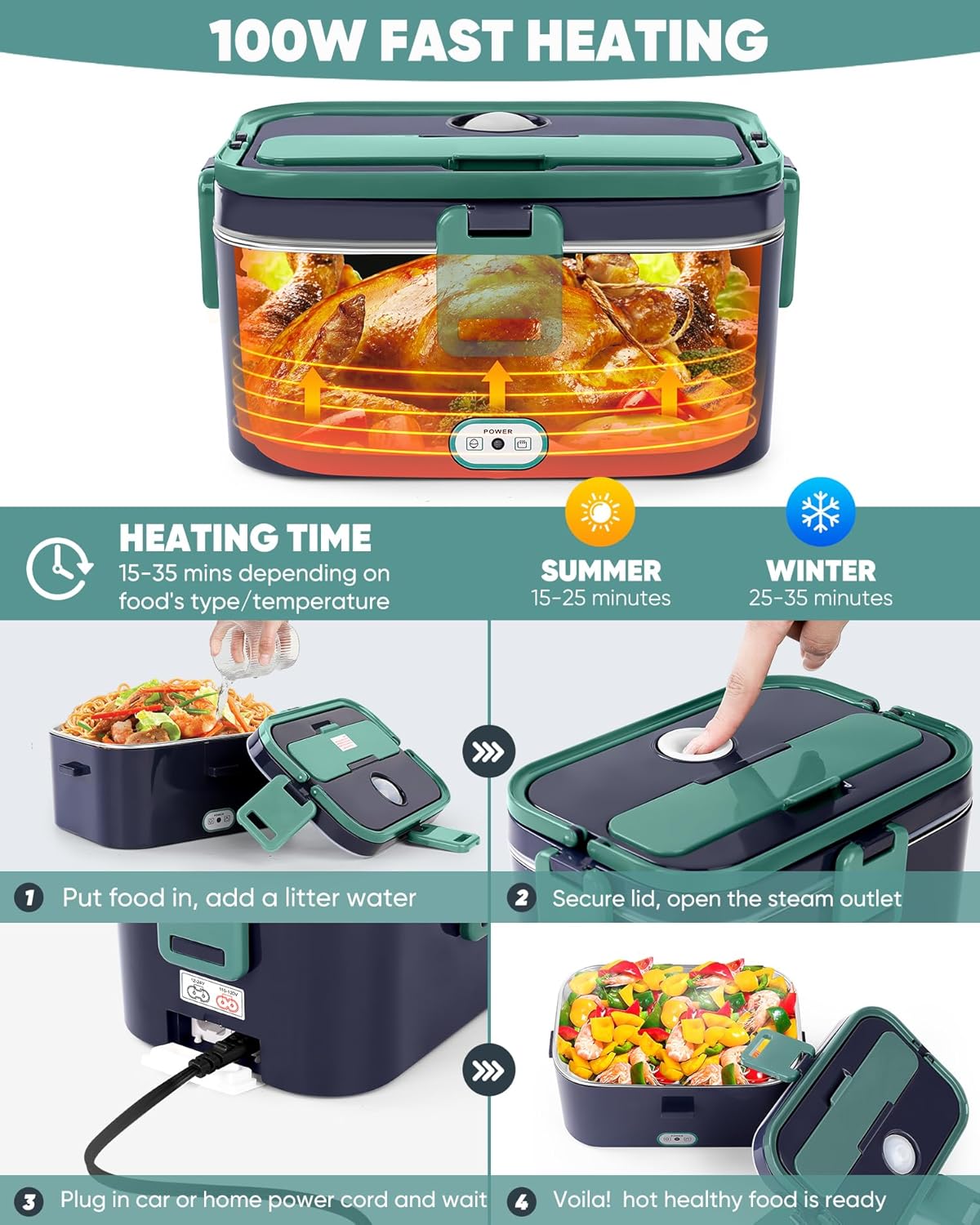 2025 New Non-Water-Filling Car - Stainless Bento Box ulasan dan harga