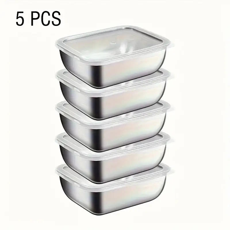 5pcs Stainless Steel Food Stor - Meal Prep Containers Xl ulasan dan harga