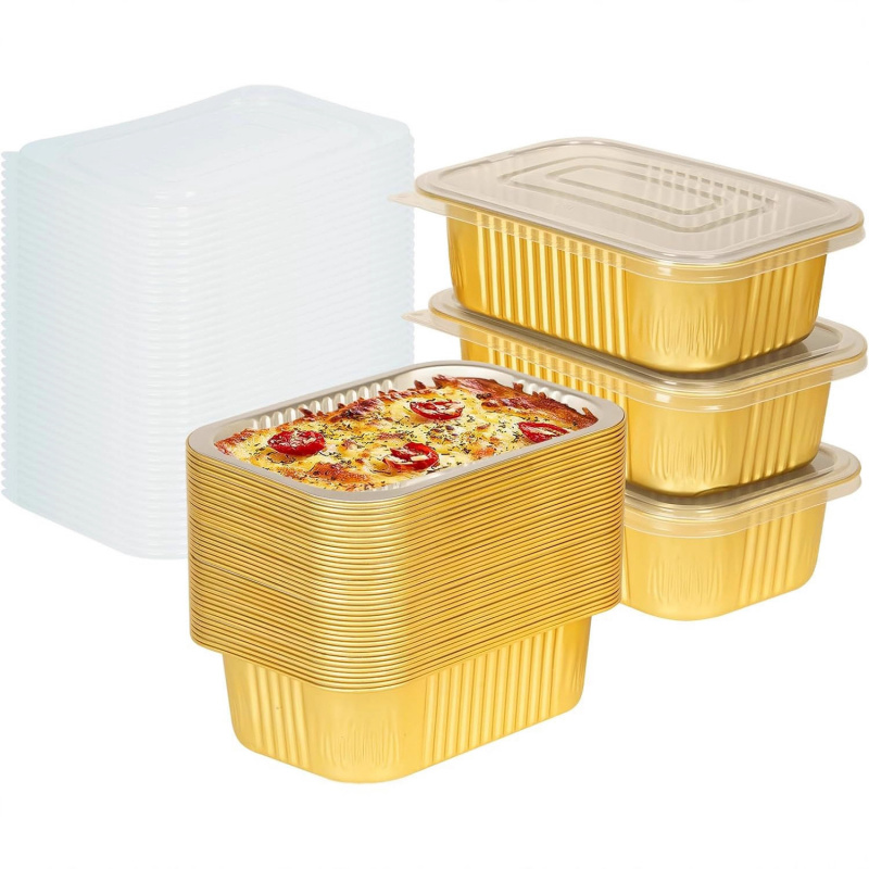 【20-Count 750ml Gold Pans】Reus - Meal Prep Oven Safe Containers ulasan dan harga