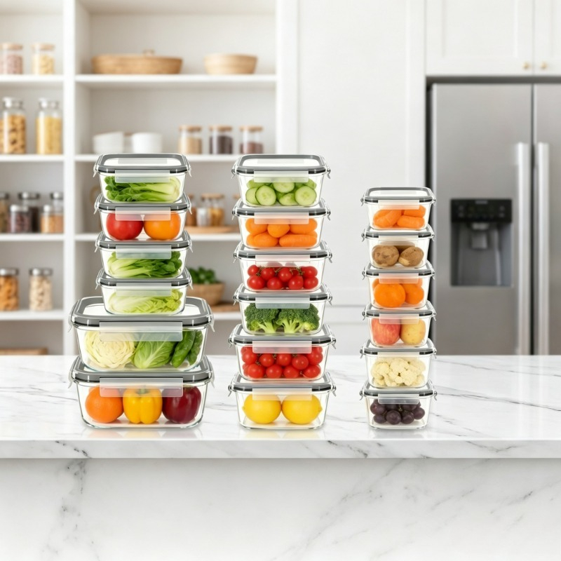 18‑Piece Glass Food Storage Co - Meal Prep Oven Safe Containers ulasan dan harga