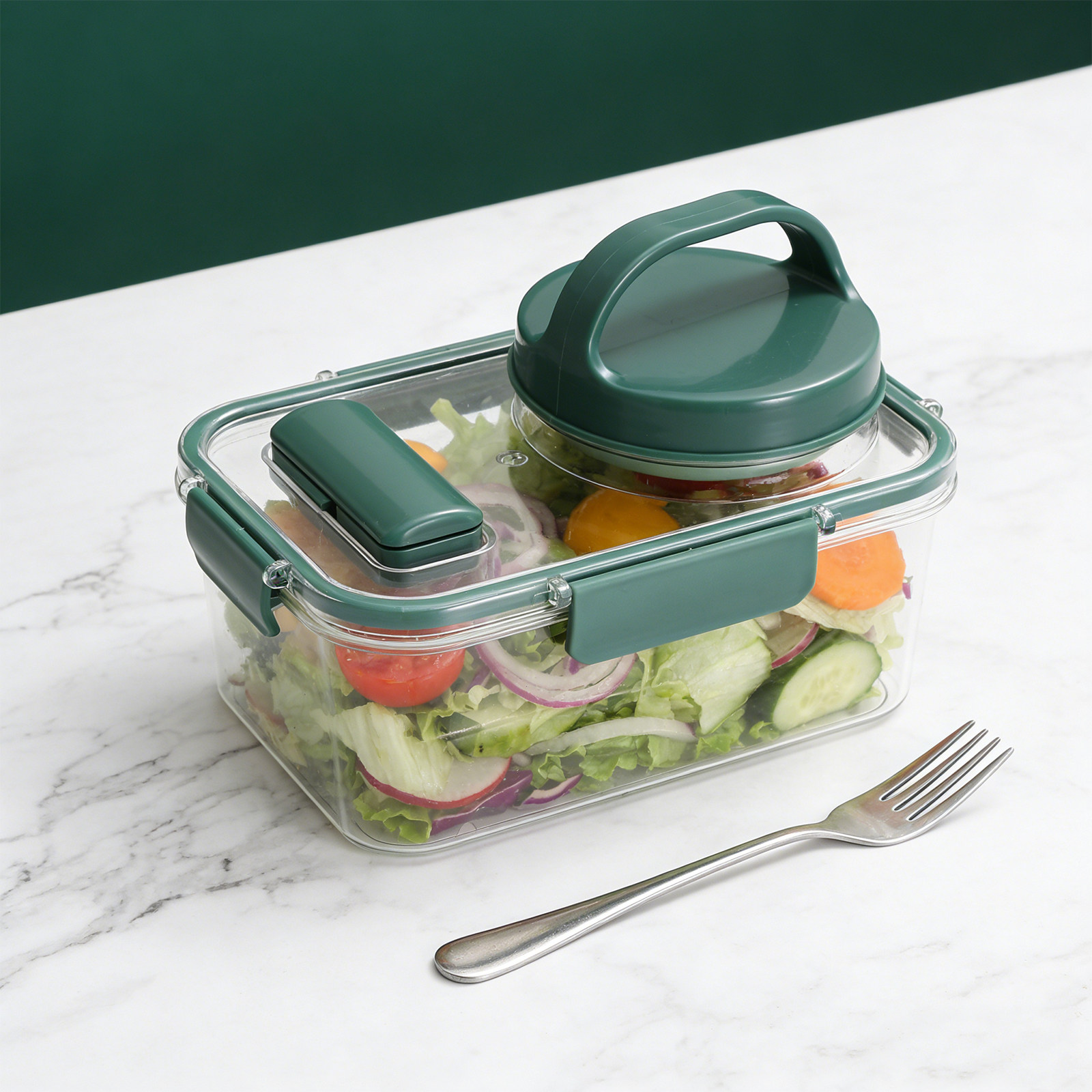Salad Container with Dressing  - Meal Prep For Office ulasan dan harga