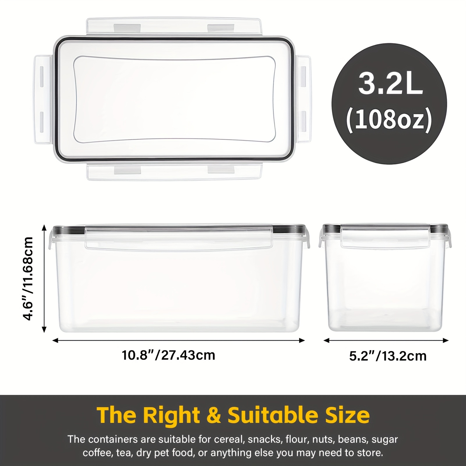 1/2/3/Sets Airtight Food Stora - Meal Prep Containers Xl ulasan dan harga