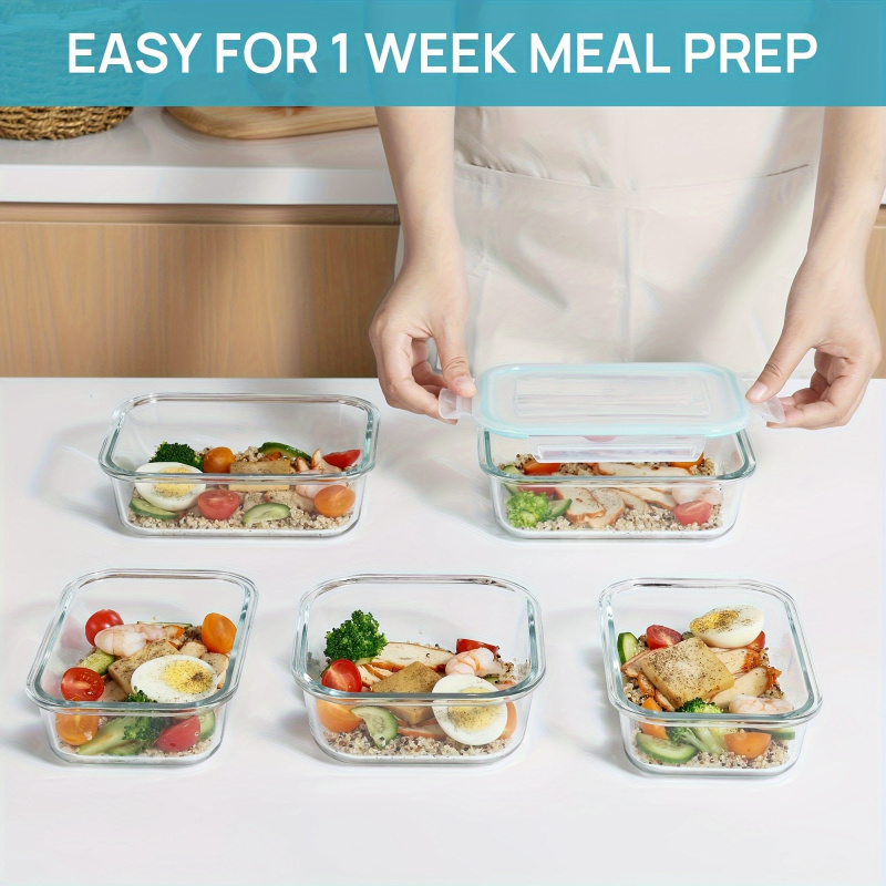 8Pcs Sealed Glass Food Storage - Meal Prep Glass Containers Oven Safe ulasan dan harga
