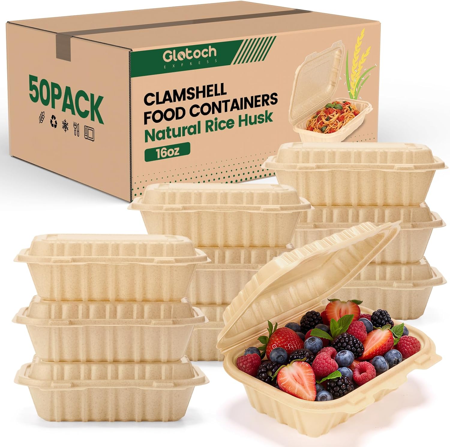 50 Pack 16oz Clamshell Take Ou - Meal Prep List ulasan dan harga