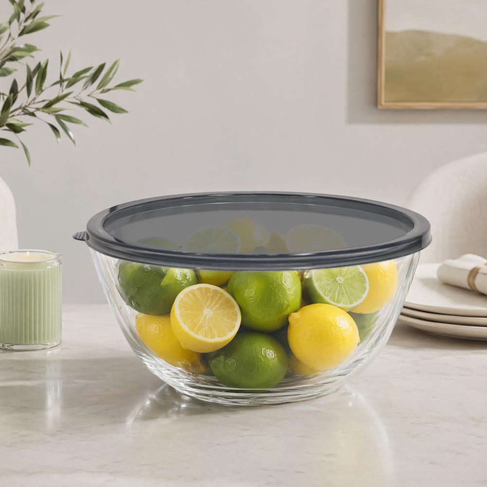 Party Bowl with Lid Glass Mixi - Meal Prep Oven Safe Containers ulasan dan harga