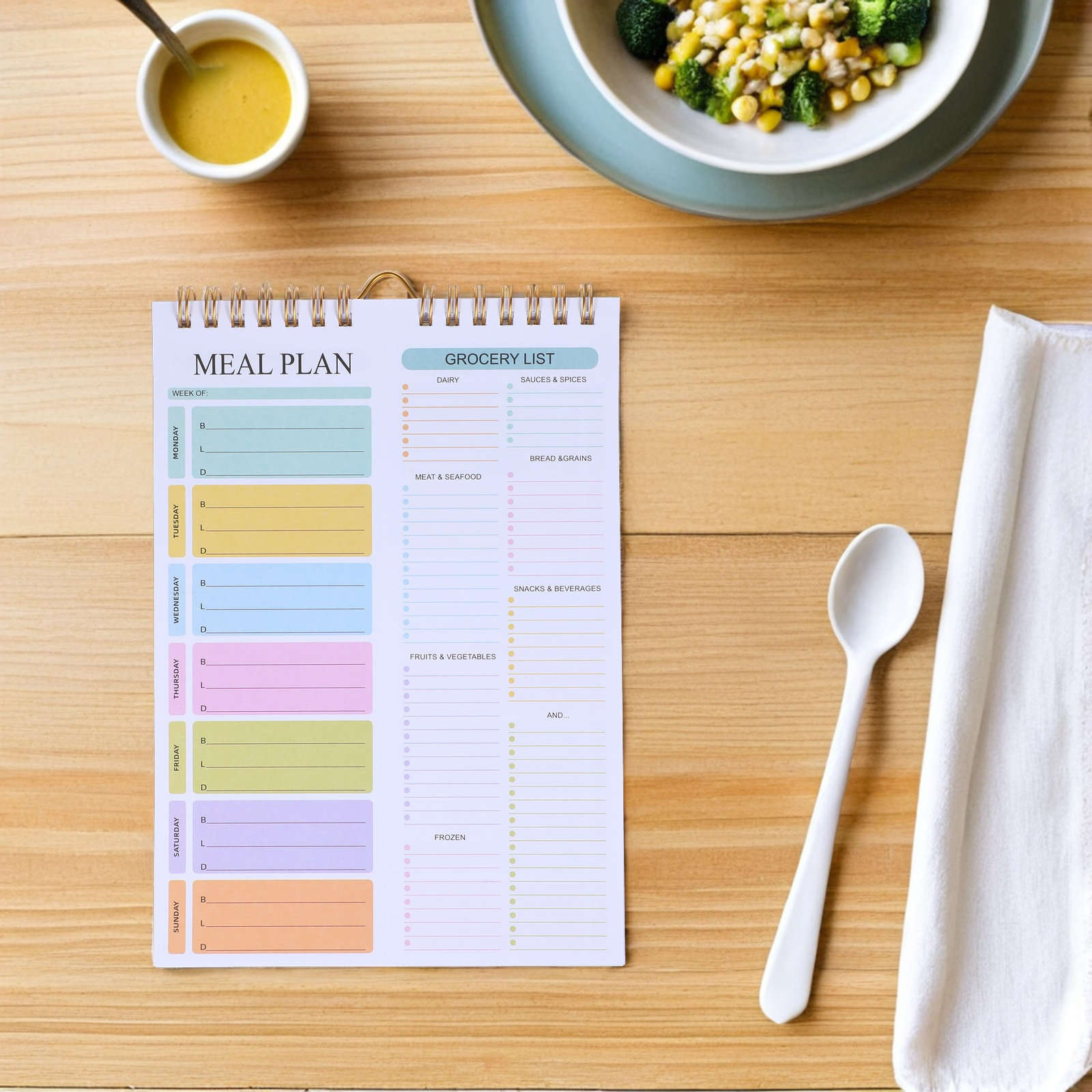 Weekly Meal Planner Notebook A - Meal Prep Grocery List ulasan dan harga