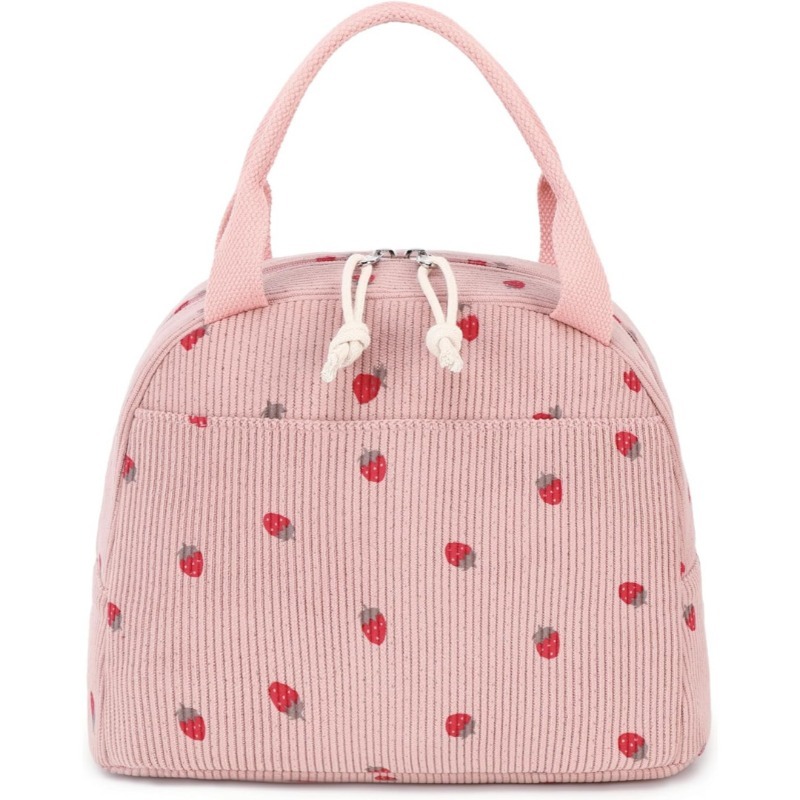 Cute Corduroy Lunch Bag for Wo - Meal Prep Fit ulasan dan harga