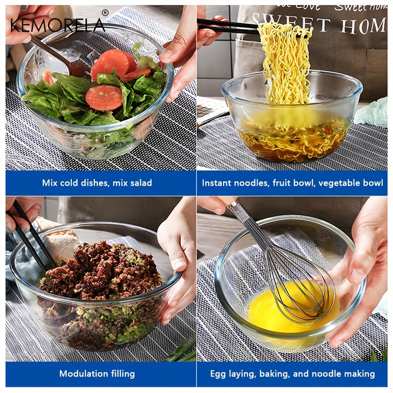 1PCS Deep Mixing Bowl - Heavy- - Meal Prep Glass Containers Oven Safe ulasan dan harga