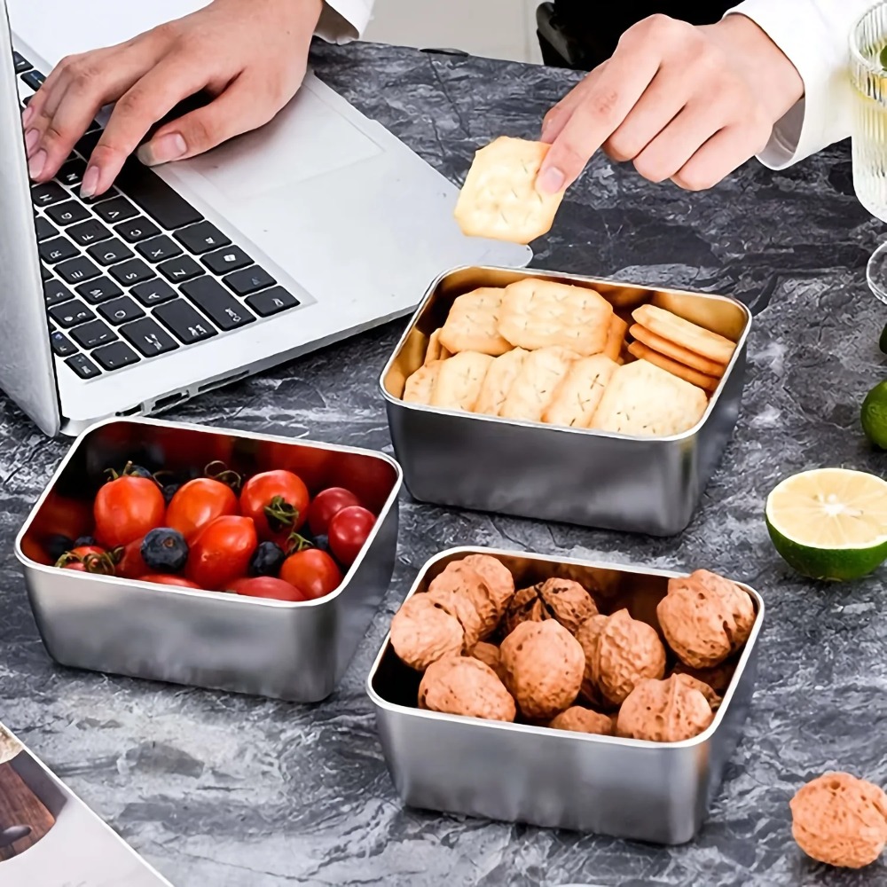6-Piece Stainless Steel Food C - Meal Prep Containers Xl ulasan dan harga