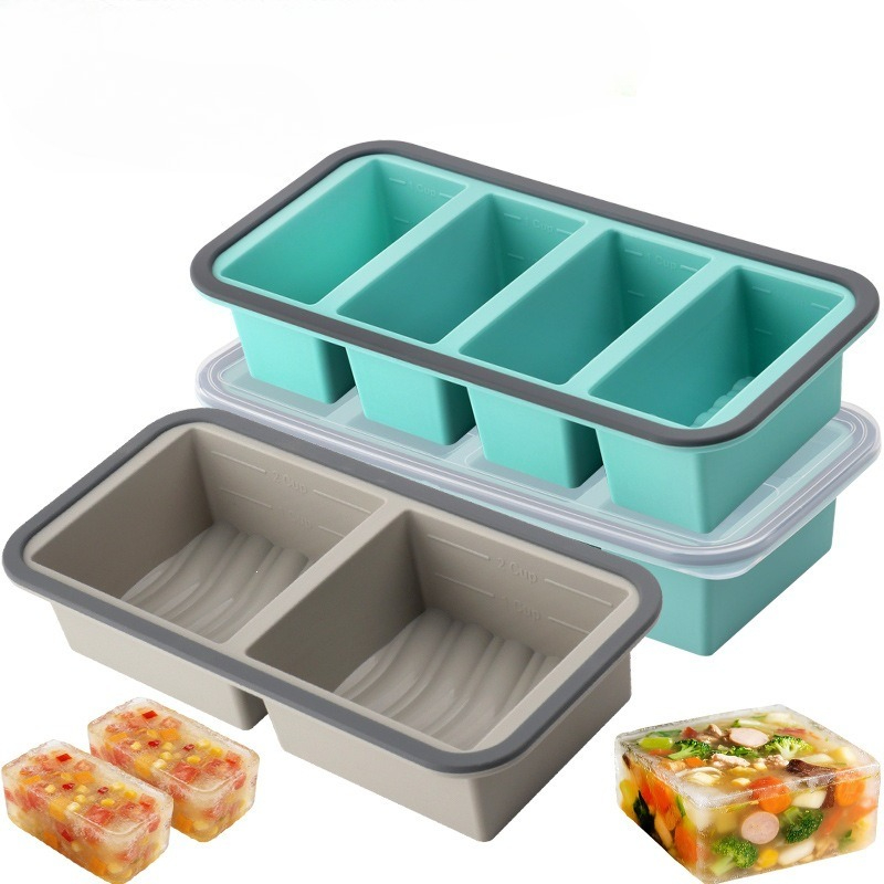 Silicone Freezer Molds Ice Cub - Meal Prep Oven Safe Containers ulasan dan harga