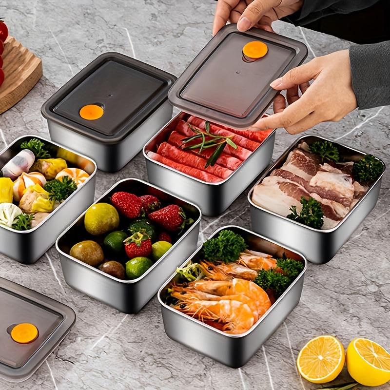4pc Stainless Steel Food Stora - Meal Prep Containers Xl ulasan dan harga