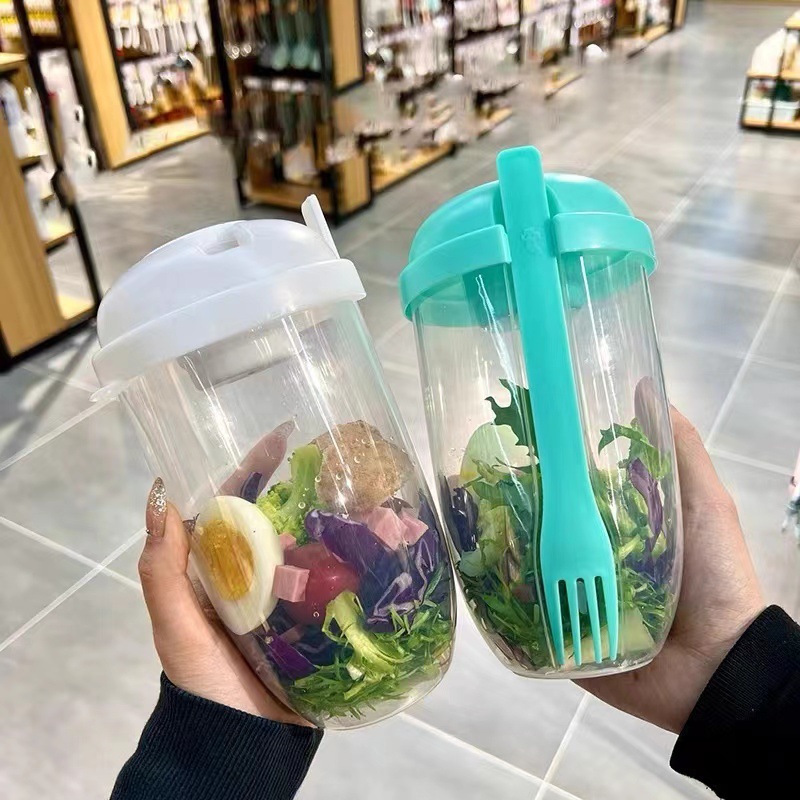 Portable Salad Bowl with Lid a - Meal Prep Yogurt Containers ulasan dan harga