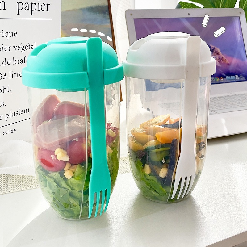 Portable Salad Bowl with Lid a - Meal Prep Yogurt Containers ulasan dan harga