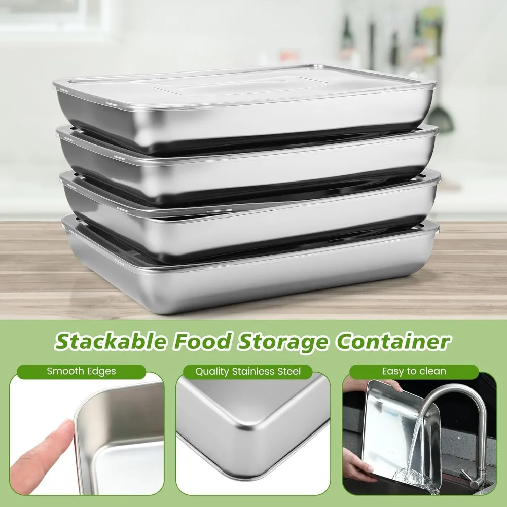 12PC Stainless Steel Food Cont - Meal Prep Oven Safe Containers ulasan dan harga