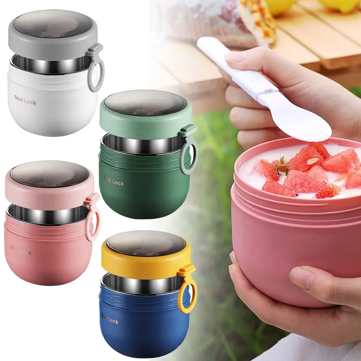 600ml/800ml  Breakfast Cups wi - Meal Prep Yogurt Containers ulasan dan harga