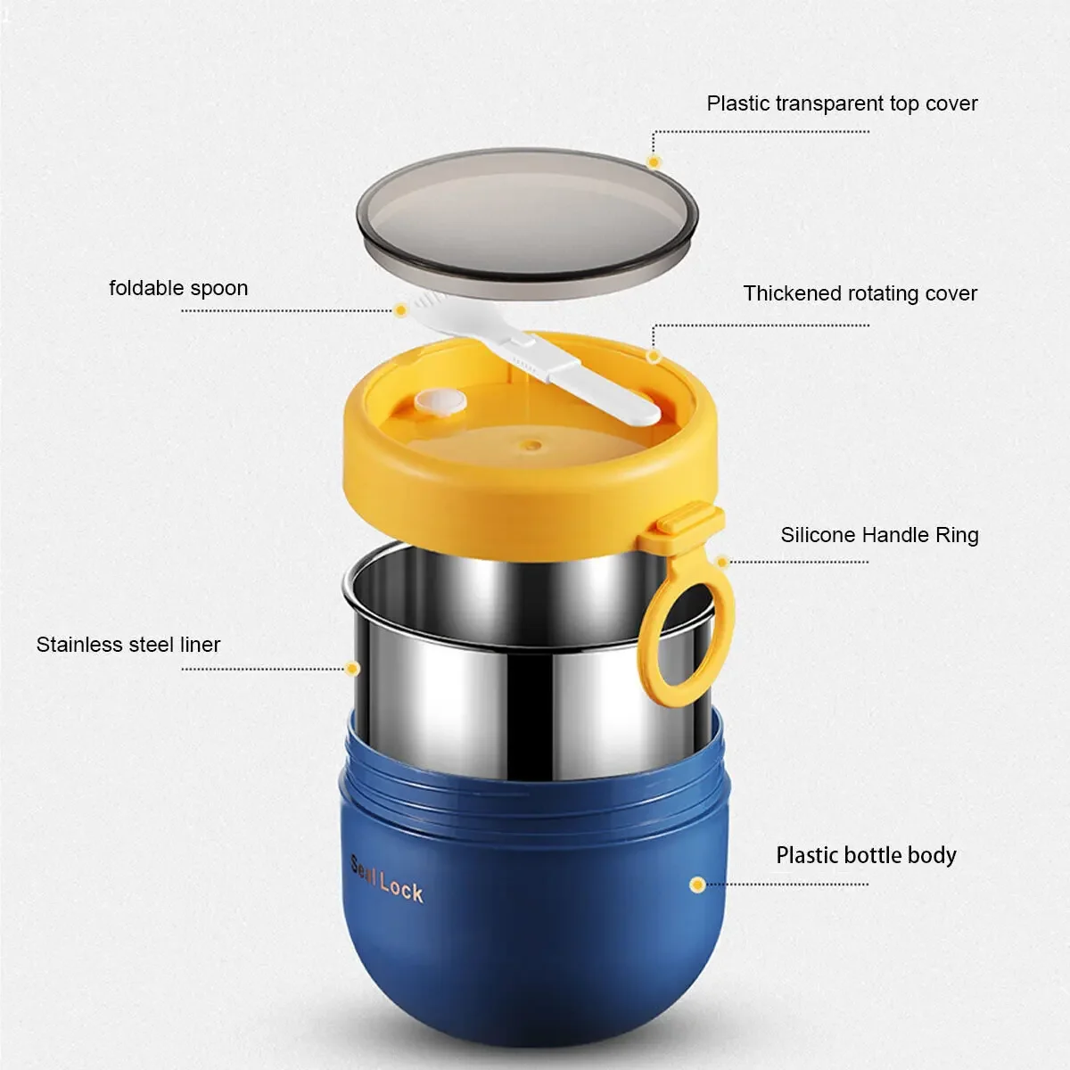 600ml/800ml  Breakfast Cups wi - Meal Prep Yogurt Containers ulasan dan harga