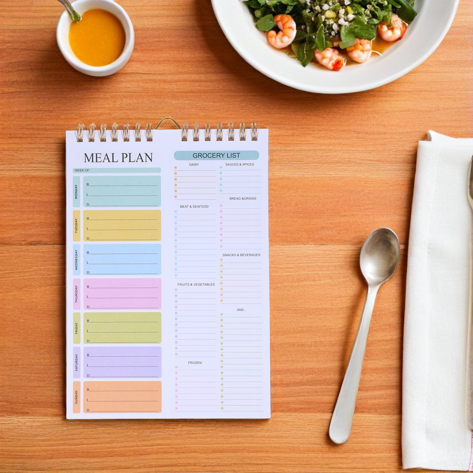52Sheets Meal Planner Notebook - Meal Prep Grocery List ulasan dan harga
