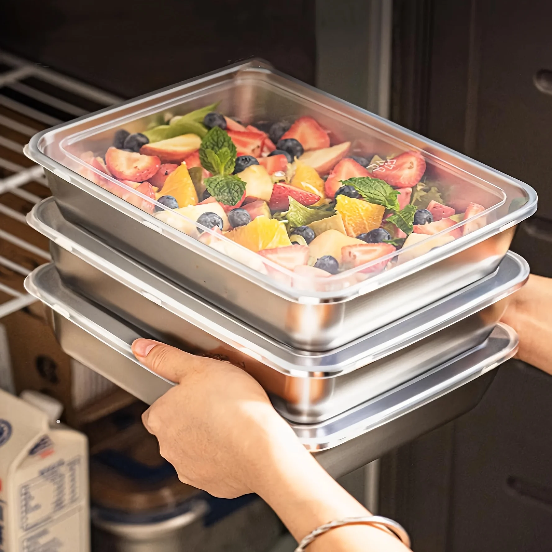 3pcs Stainless Steel Food Cont - Stainless Bento Box ulasan dan harga