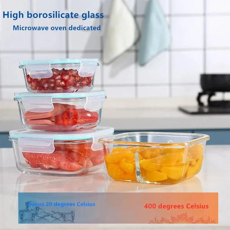 Glass Fresh-Keeping Box high B - Meal Prep Glass Containers Oven Safe ulasan dan harga