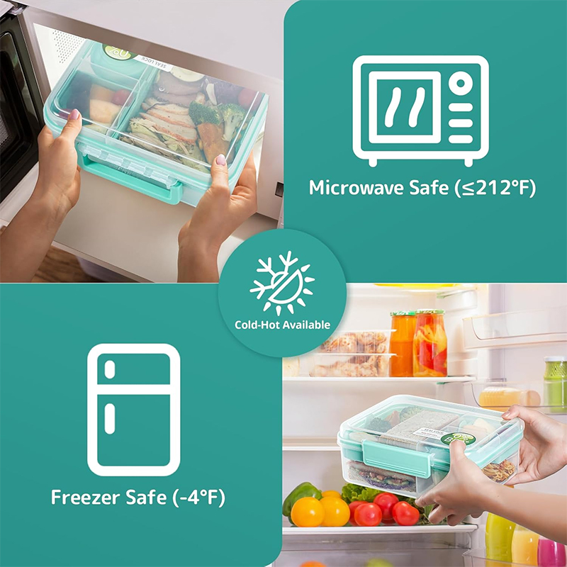 4 Compartment Leakproof Bento  - Meal Prep Kinder ulasan dan harga