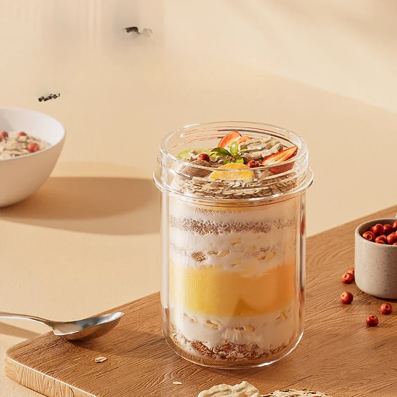 420ML New Breakfast Cups Oatme - Meal Prep Glass Containers Oven Safe ulasan dan harga