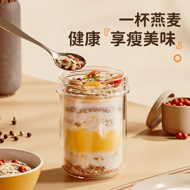 420ML New Breakfast Cups Oatme - Meal Prep Glass Containers Oven Safe ulasan dan harga