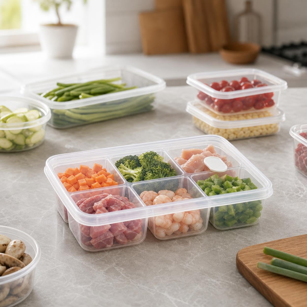 6 Compartment Food Grade Freez - Meal Prep Frozen Food ulasan dan harga