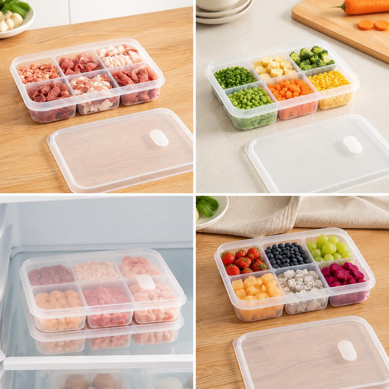 6 Compartment Food Grade Freez - Meal Prep Frozen Food ulasan dan harga